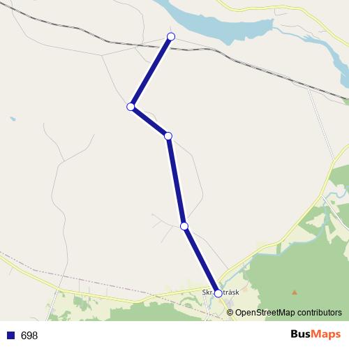 698 bus Line Map