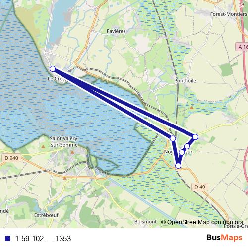 1-59-102 bus Line Map