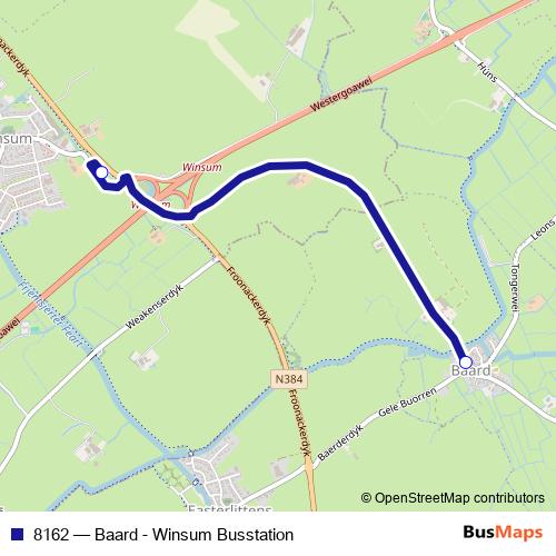 8162 bus Line Map