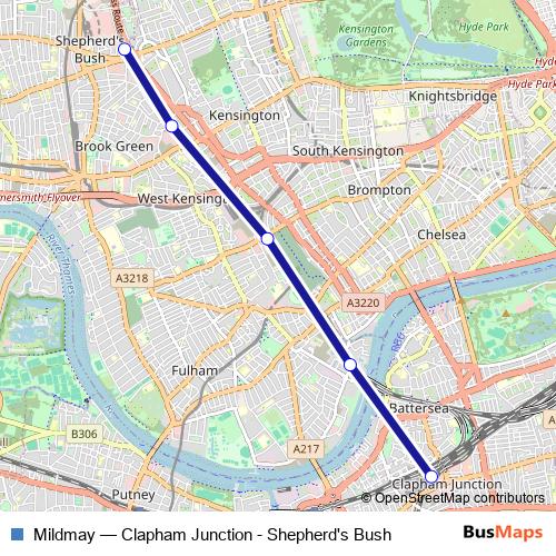 Mildmay rail Line Map