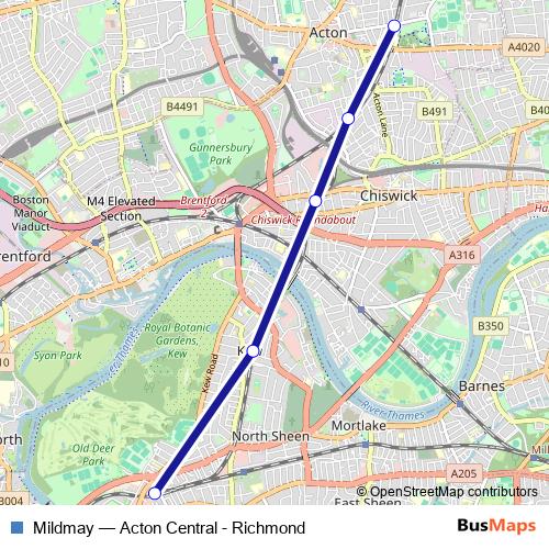 Mildmay rail Line Map