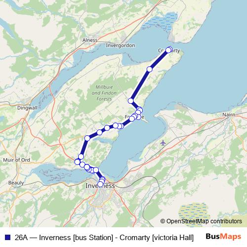 26A bus Line Map
