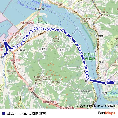紅22 bus Line Map