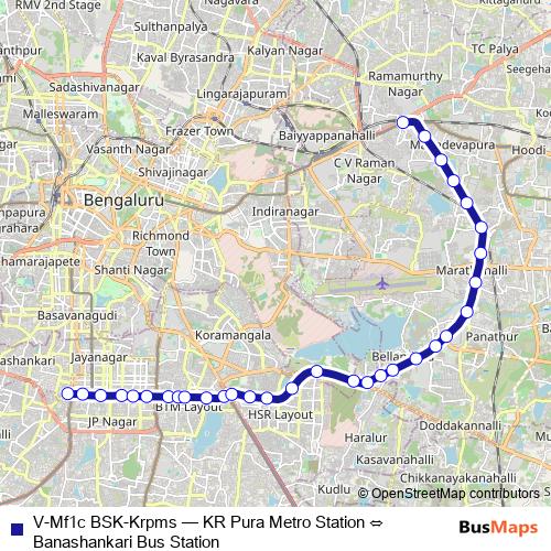 V-Mf1c BSK-Krpms bus Line Map
