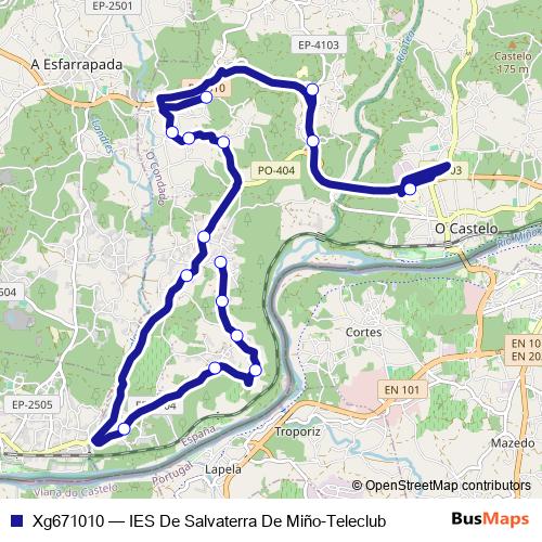 Xg671010 bus Line Map