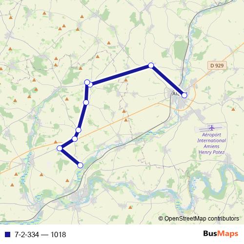 7-2-334 bus Line Map