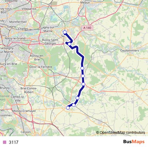 3117 bus Line Map