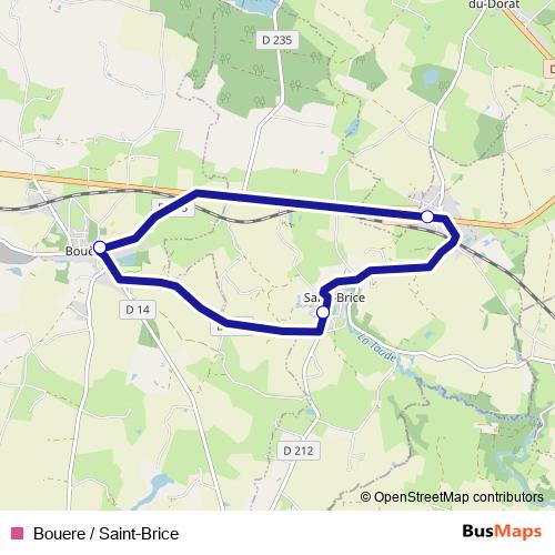 Bouere / Saint-Brice bus Line Map