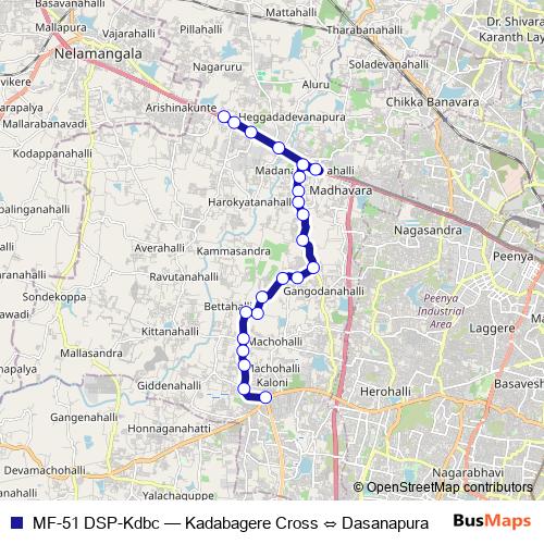 MF-51 DSP-Kdbc bus Line Map