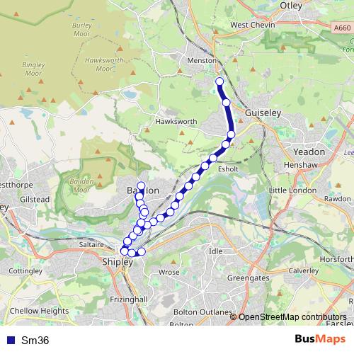 Sm36 bus Line Map