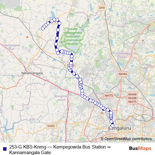 253-G KBS-Knmg bus Line Map