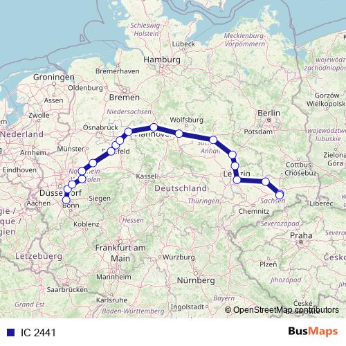 IC 2441 rail Line Map