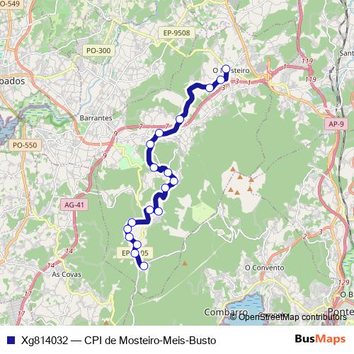 Xg814032 bus Line Map