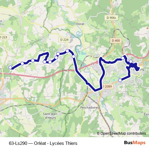63-Ls290 bus Line Map