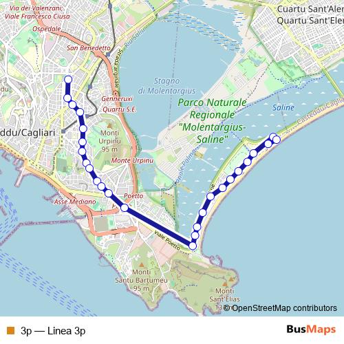 3p bus Line Map