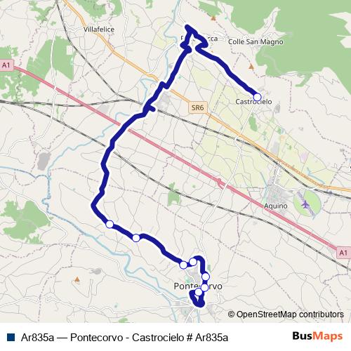 Ar835a bus Line Map