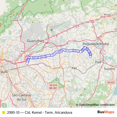 2080-10 bus Line Map