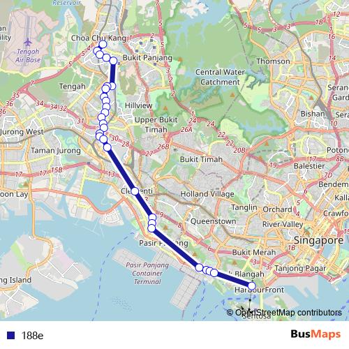 188e bus Line Map