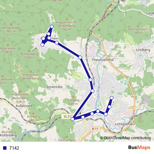 7142 bus Line Map