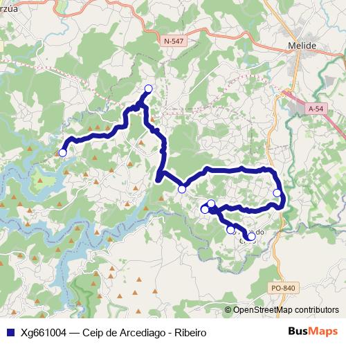 Xg661004 bus Line Map