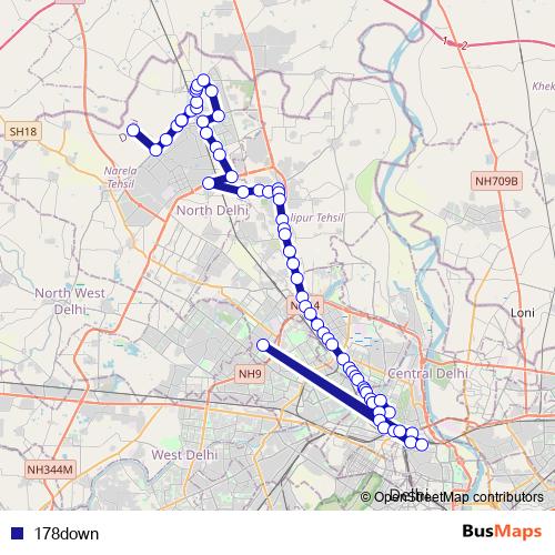 178down bus Line Map