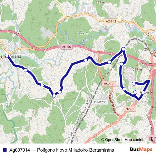 Xg807014 bus Line Map