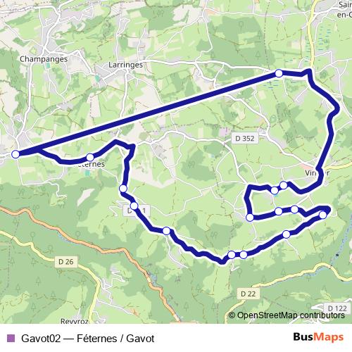 Gavot02 bus Line Map