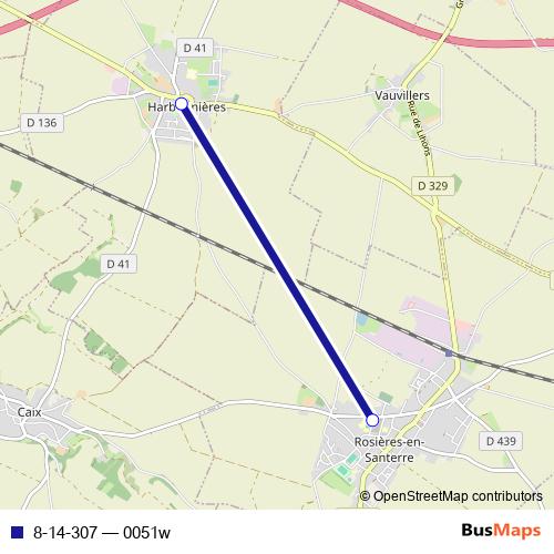 8-14-307 bus Line Map