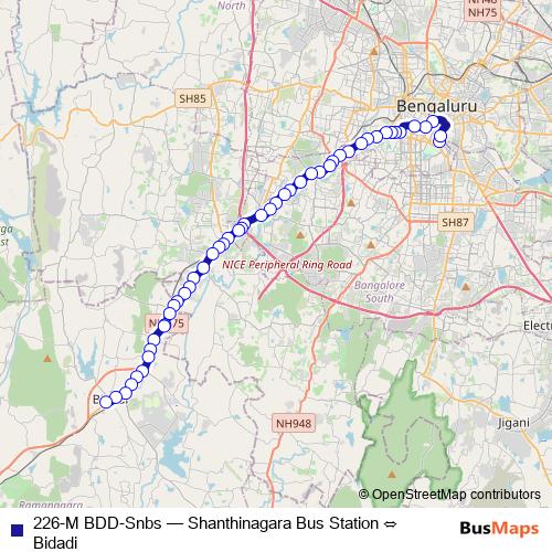 226-M BDD-Snbs bus Line Map