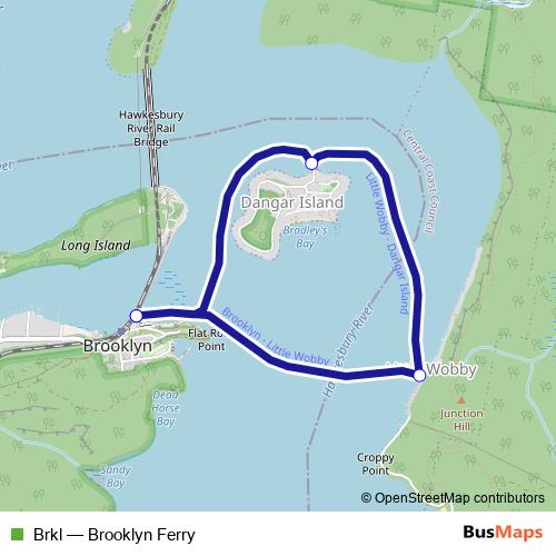 Brkl ferry Line Map