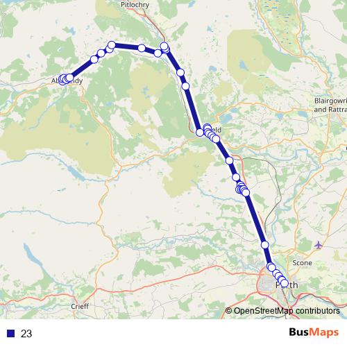 23 bus Line Map