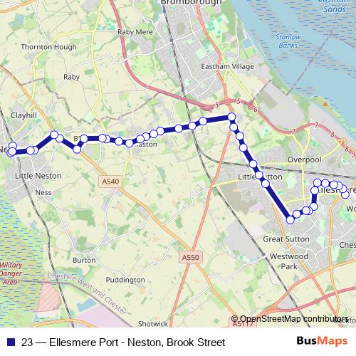 23 bus Line Map