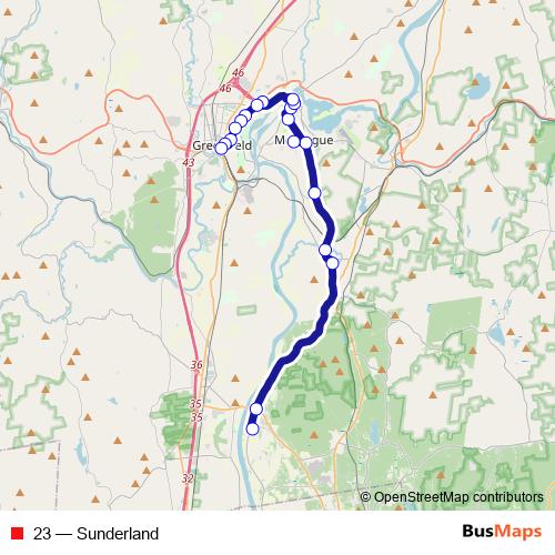 23 bus Line Map