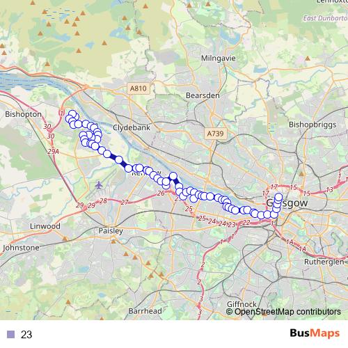 23 bus Line Map