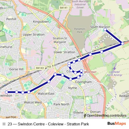 23 bus Line Map