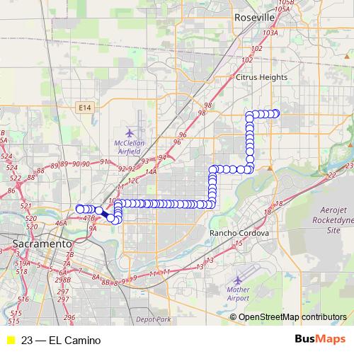 23 bus Line Map