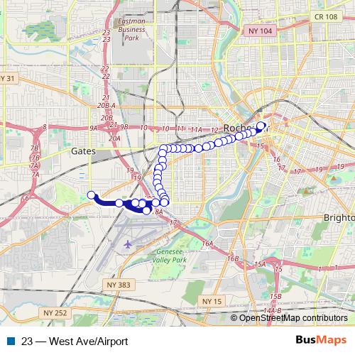 23 bus Line Map