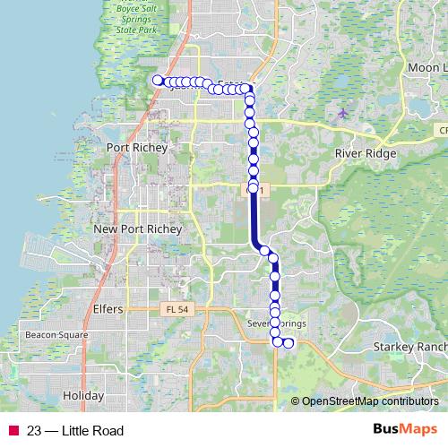 23 bus Line Map
