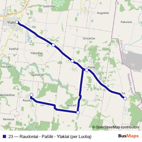 23 bus Line Map