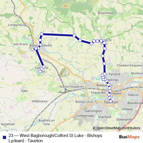 23 bus Line Map
