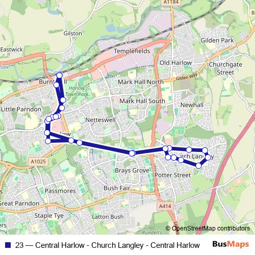 23 bus Line Map