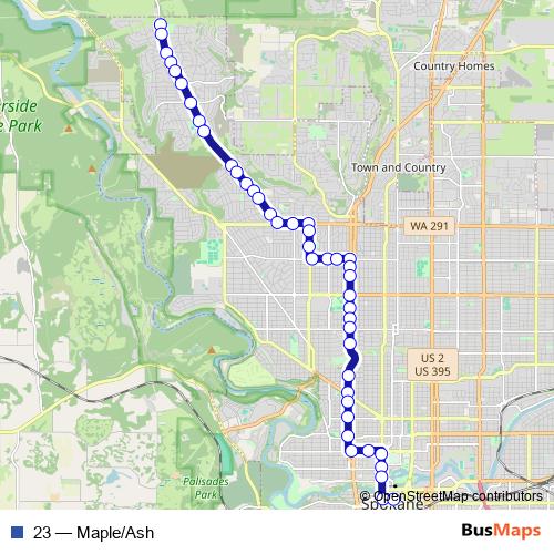 23 bus Line Map