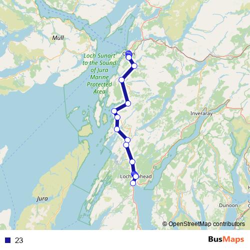 23 bus Line Map