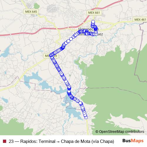 23 bus Line Map