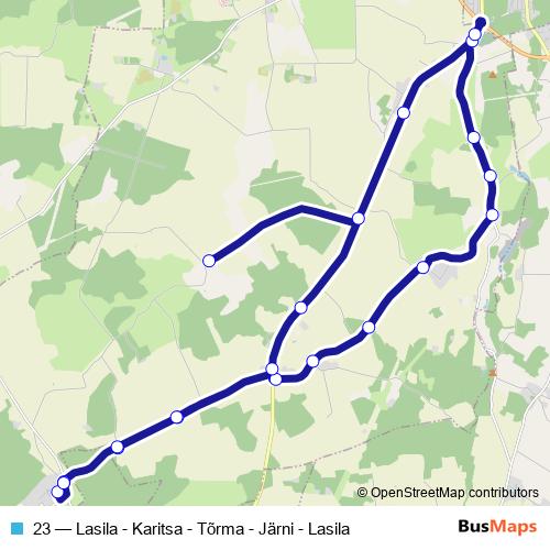 23 bus Line Map