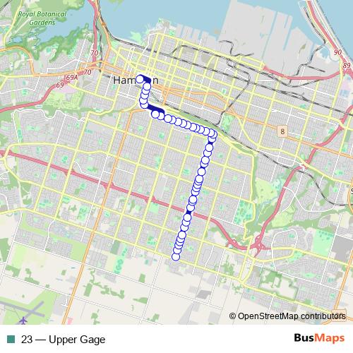 23 bus Line Map