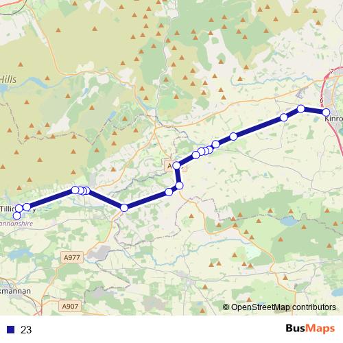 23 bus Line Map