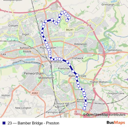 23 bus Line Map