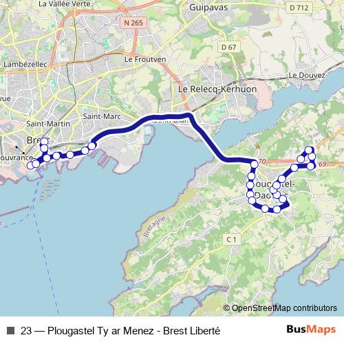 23 bus Line Map