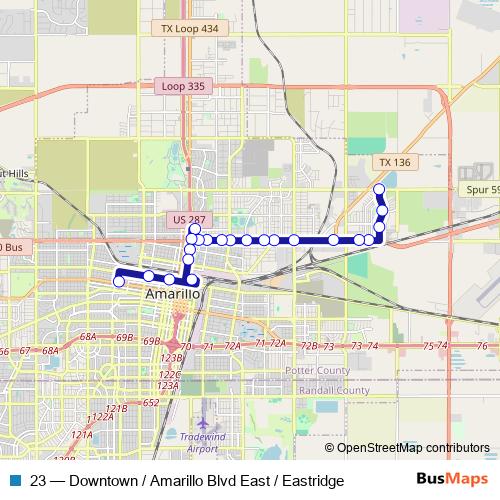 23 bus Line Map